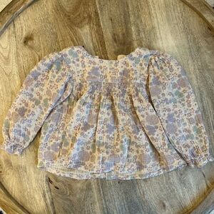 Wildwawa Gauze Floral Long Sleeve Kids blouse, Size 3-4 T
